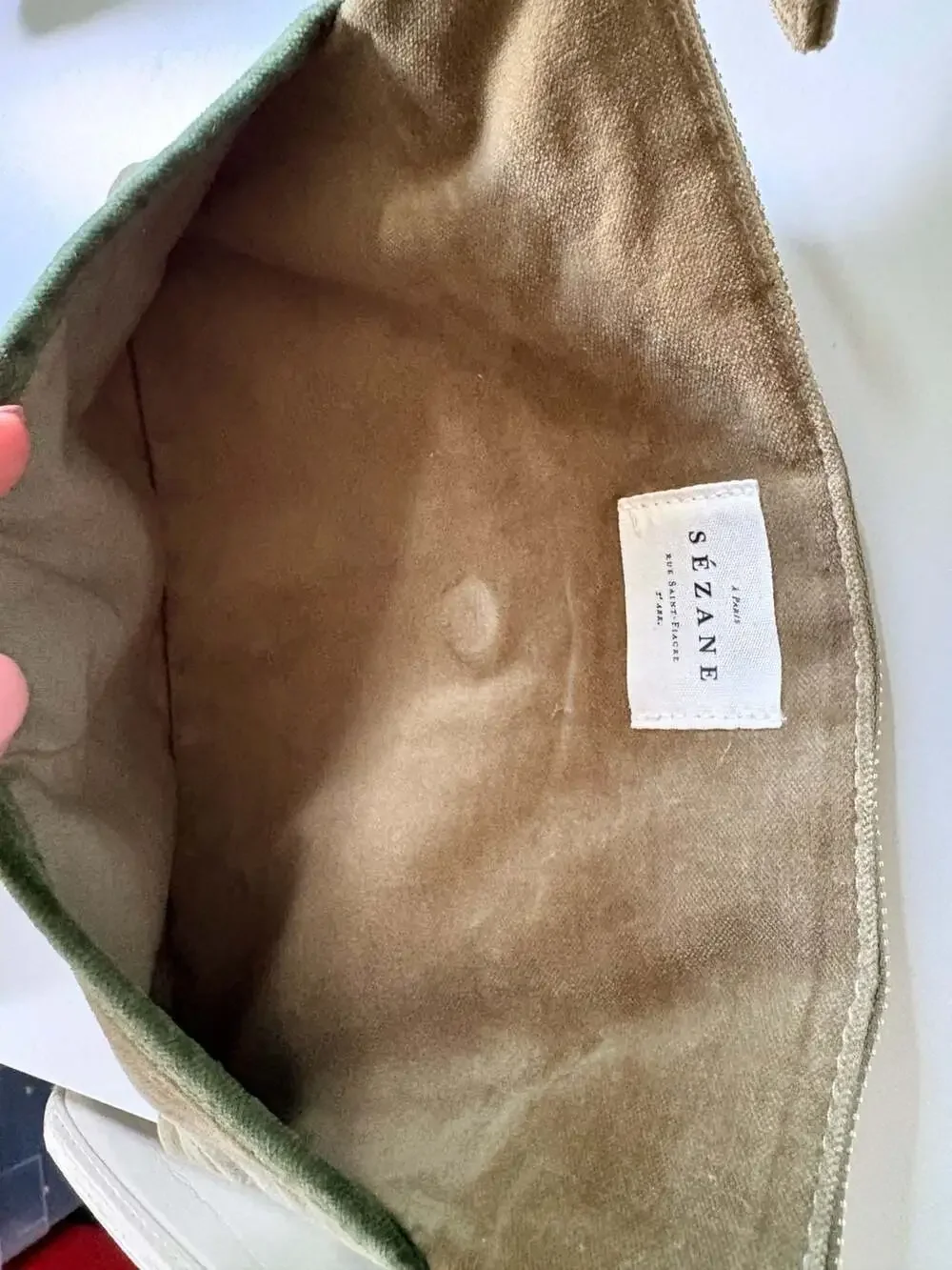 Sézane velvet zippered